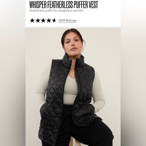 Athletea Whisper Featherless black Puffer Vest 3X